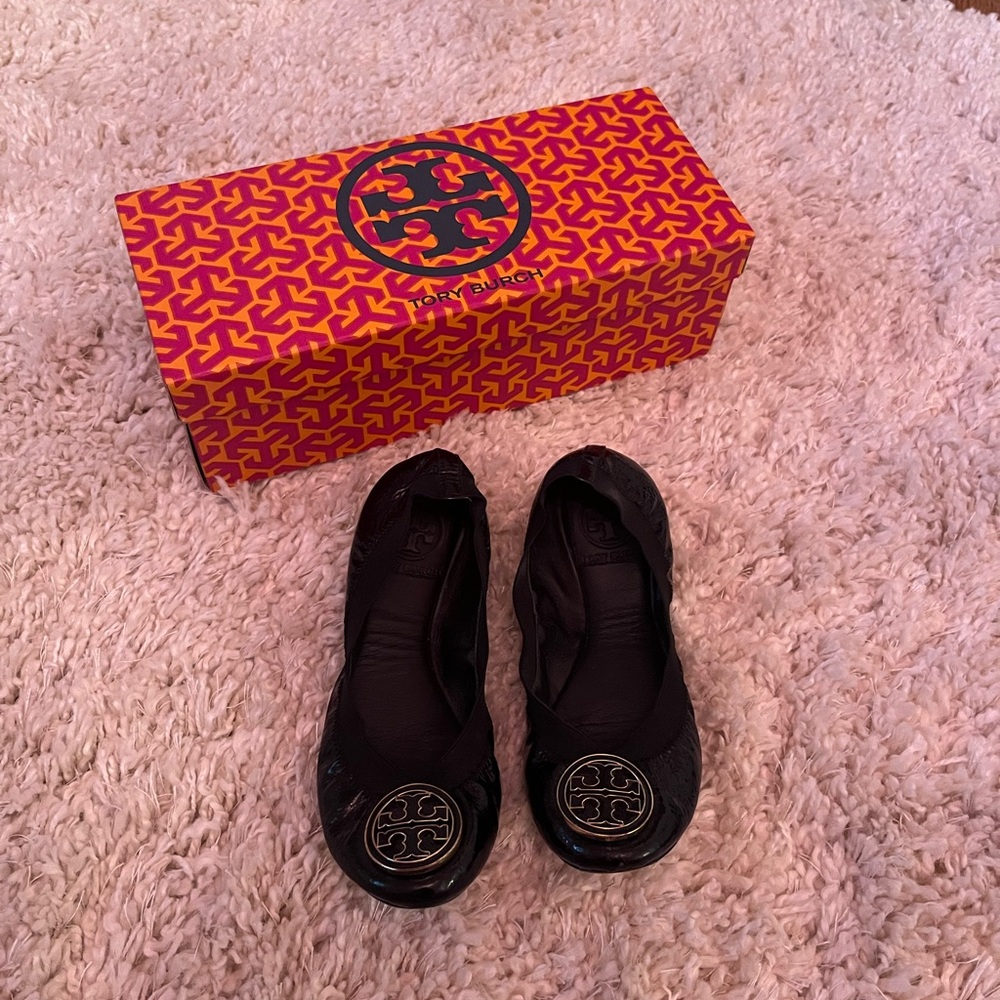 Black Tory Burch Flats w/ box